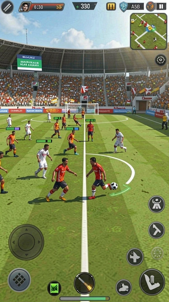 Screenshot menunjukkan karakter utama dalam aksi melawan monster.