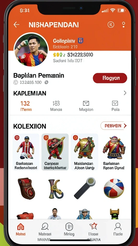 Tampilan karakter utama yang menawan.