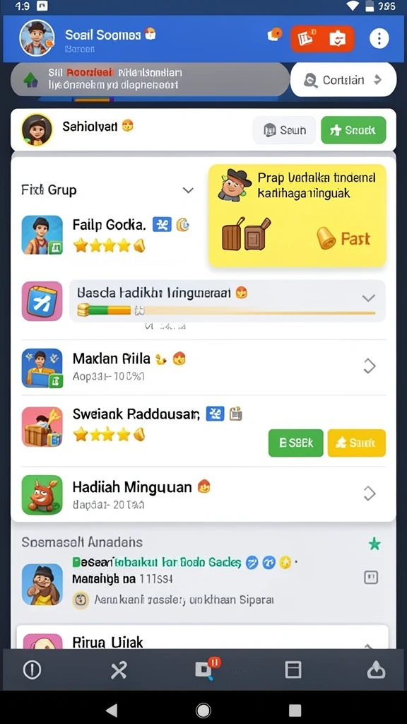 Tampilan karakter yang beragam dan unik.