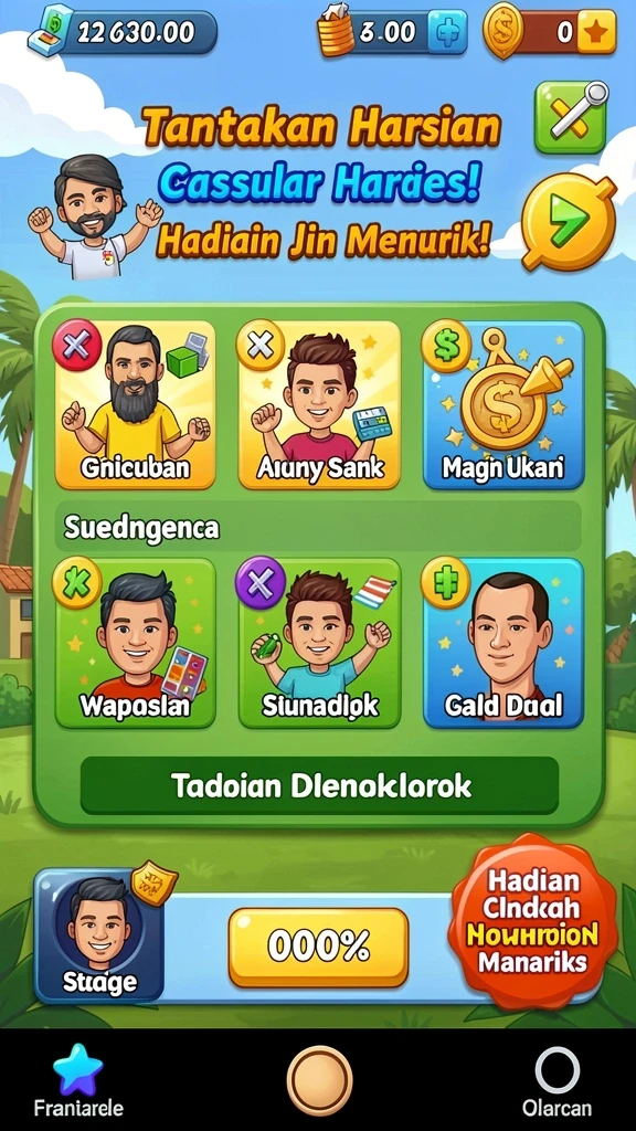 Tampilan menu utama yang menarik dan mudah dinavigasi.