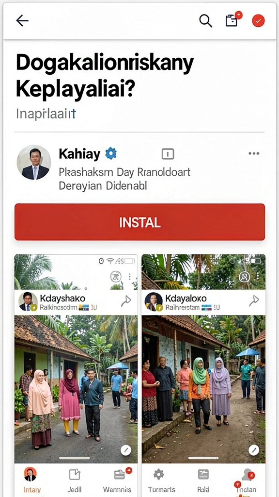 Screenshot 1 menunjukkan karakter utama dalam aksi.