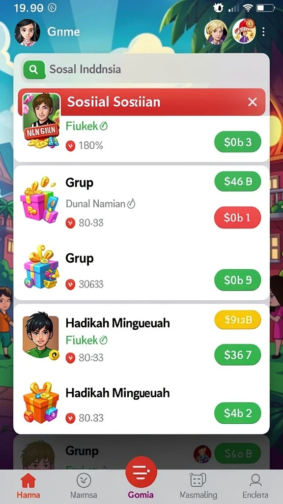 Salah satu level menantang yang penuh dengan rintangan.