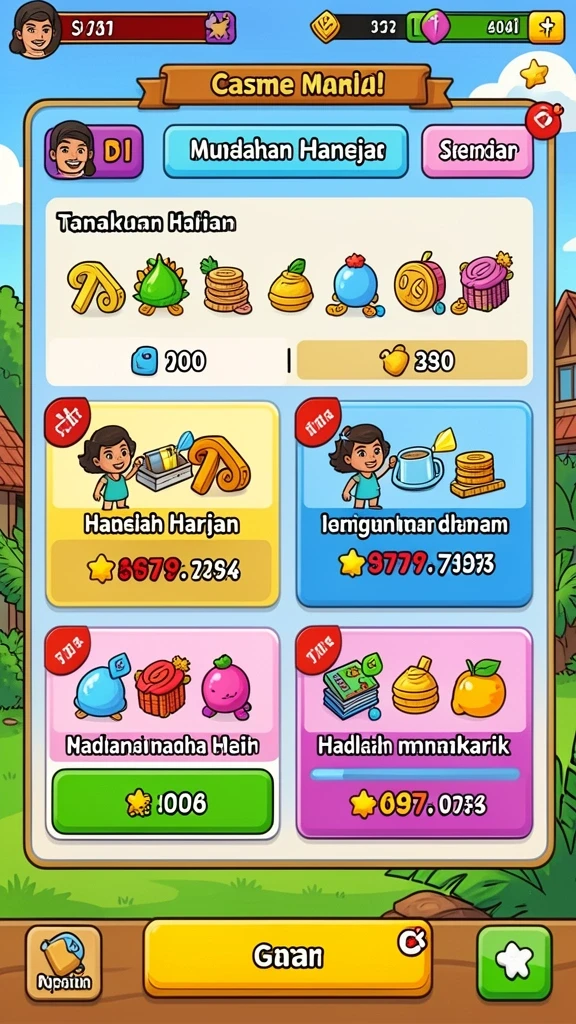 Level-level yang menantang dan bervariasi.