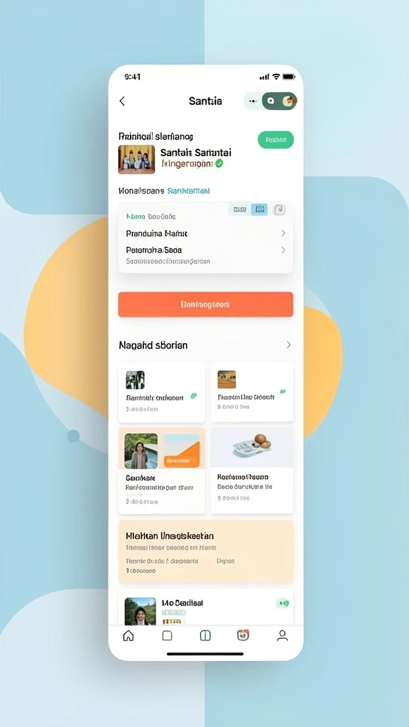 Tampilan menu utama yang menarik dan user-friendly.