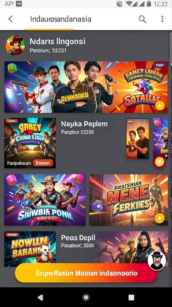 Tampilan menu utama yang menarik.