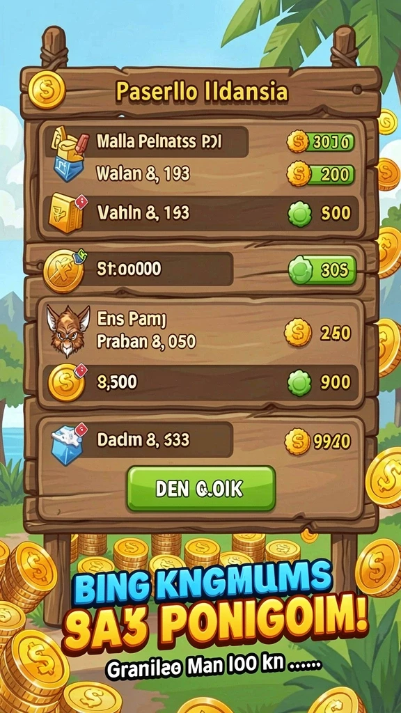 Screenshot menampilkan karakter utama dengan desain yang unik dan menarik.