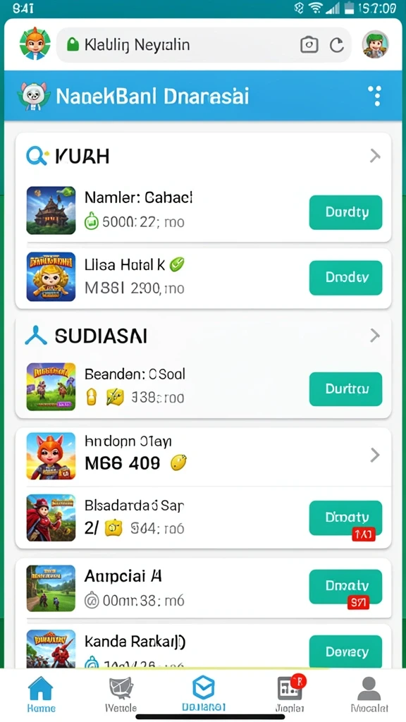 Fitur multiplayer yang memungkinkan interaksi dengan teman.