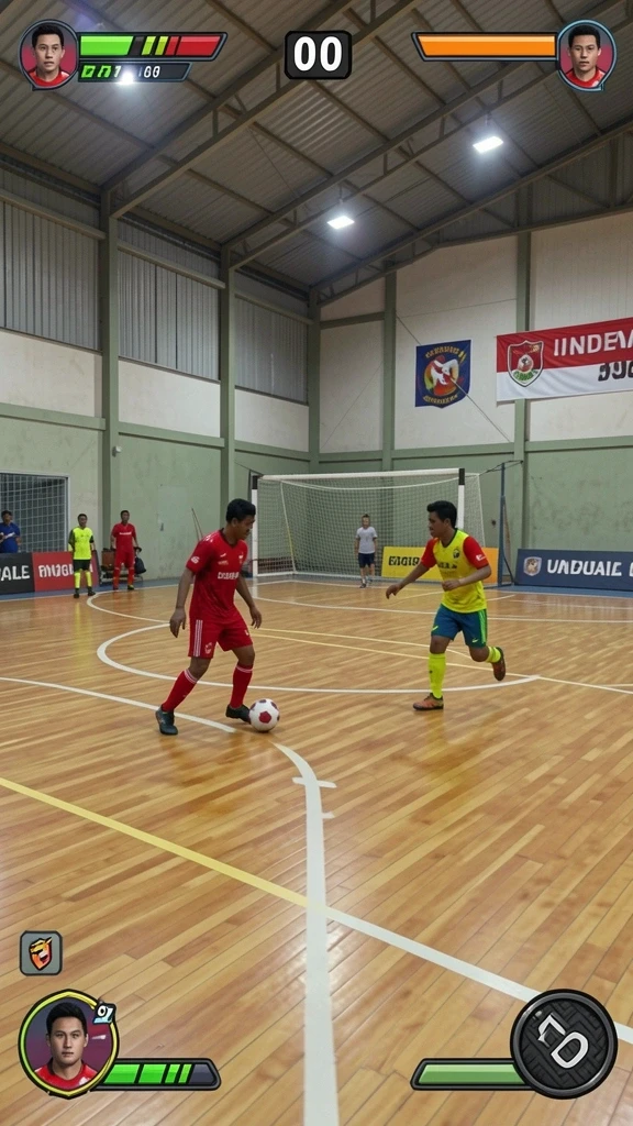 Menampilkan karakter utama dalam aksi seru.