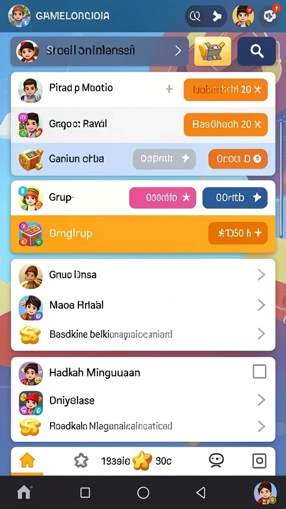 Tampilan awal yang menarik dan interaktif.